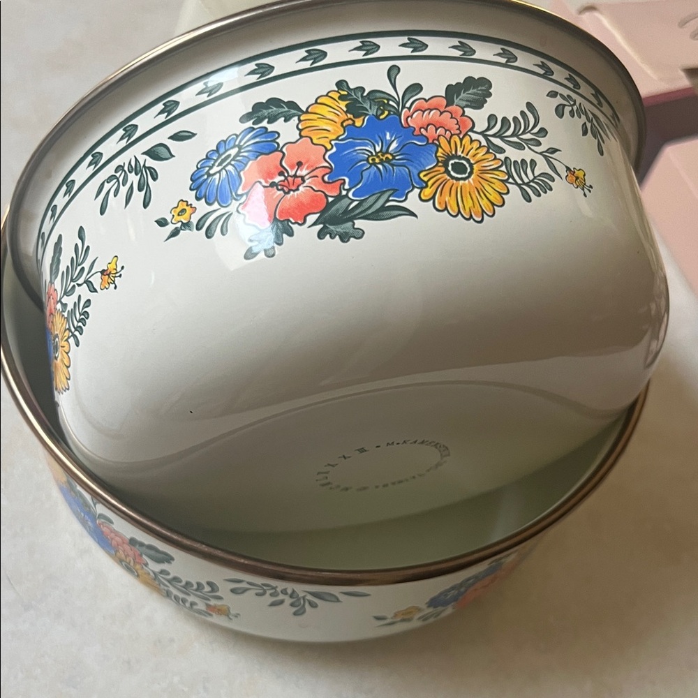 MK White Enamel Bowl